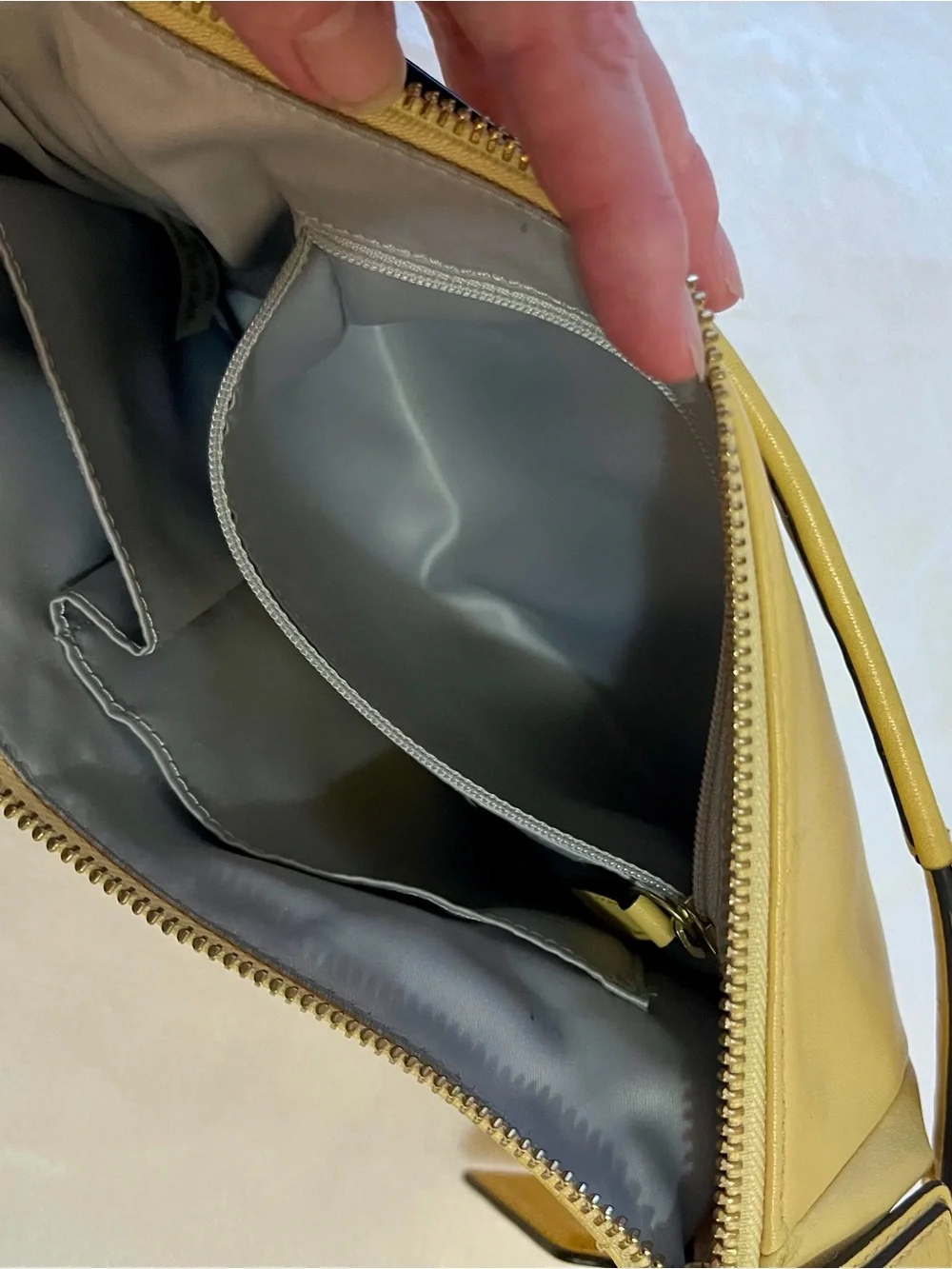 Y2K Coach Soft Yellow Turnlock Hobo Shoulder Bag